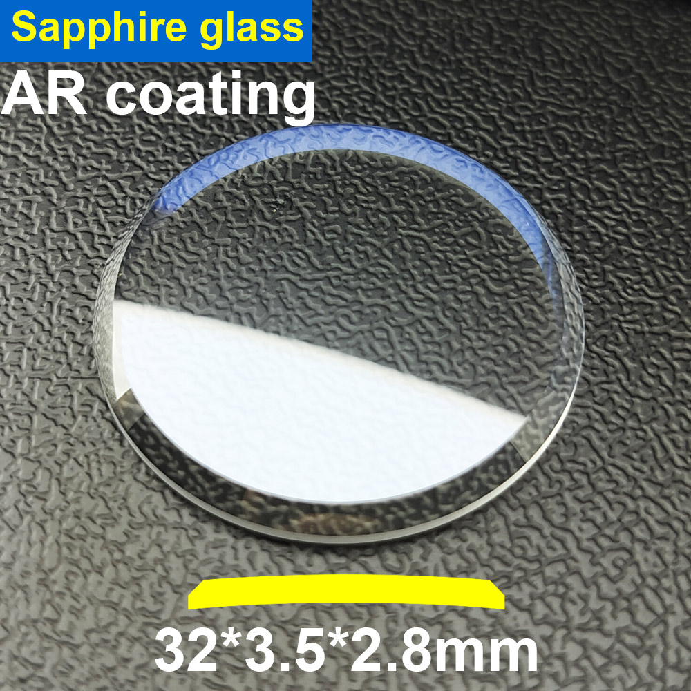 Sapphire Watch Crystal Double Domed - 32*3.5*2.8mm Dubbelkoepel Saffierglas Blauw/Rood/Transparant AR-coating Horlogeonderdelen