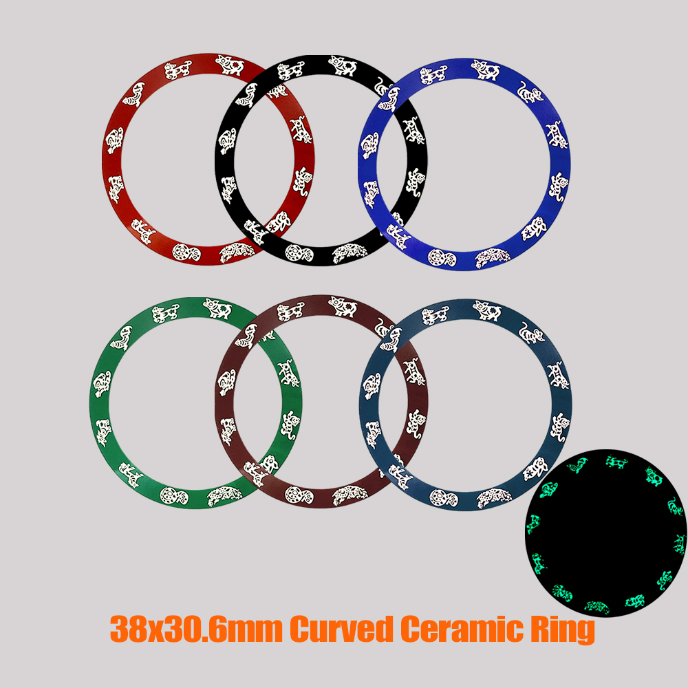 Watch Bezel Insert Ceramic Luminous - Aangepaste 38mm x 30.6mm Keramische Bezel