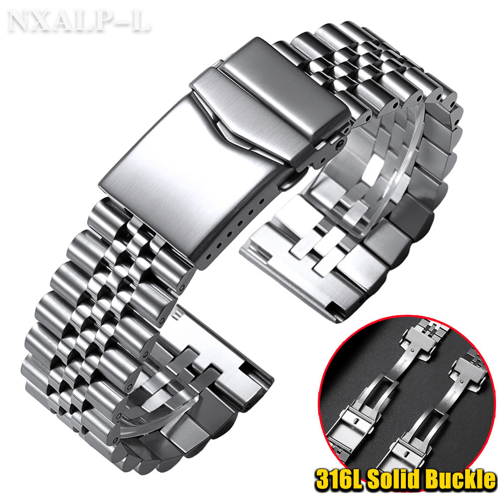 Solid Stainless Steel Watch Bracelet Jubilee - 316L massief roestvrijstalen band voor Seiko