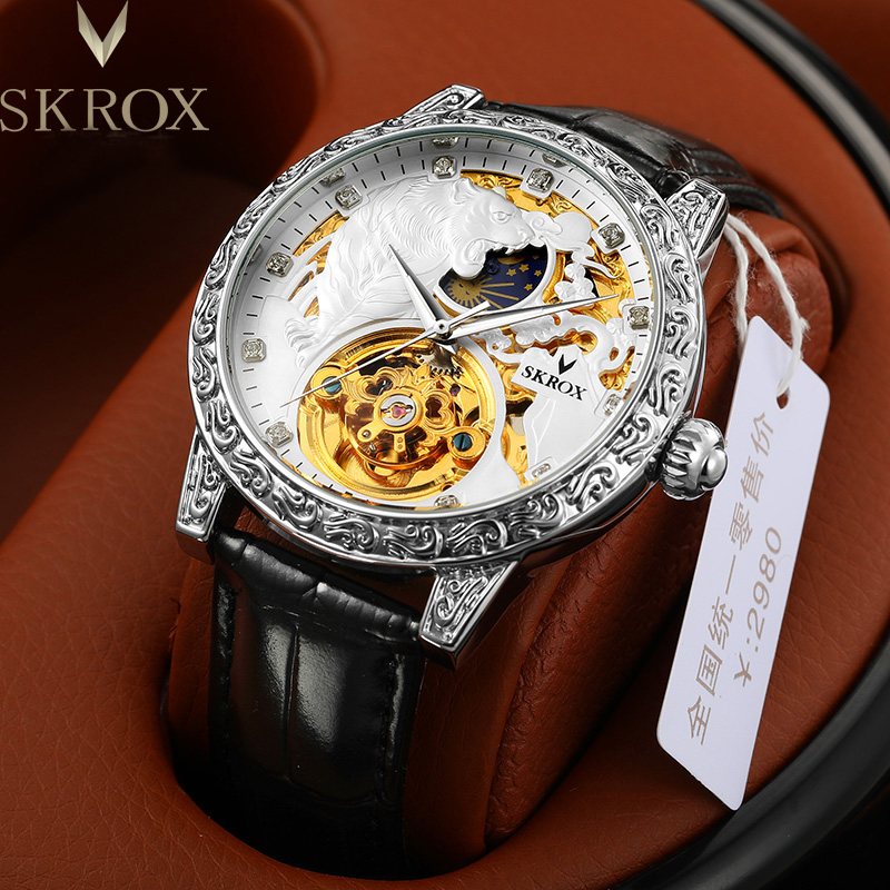 Skeleton Automatic Watch Luxury Tourbillon - Originele Tiger Fashion Classics Diamond Man