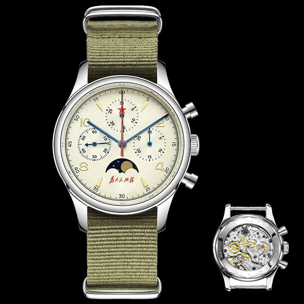 Chronograph Mechanical Watch Seagull 1963 - SEAKOSS 1963 chronograaf saffier 40 mm