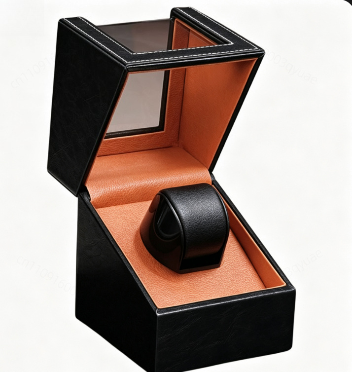 Watch Winder Automatic Dual Watch Box - Enkelvoudige horlogeopwinderdoos met automatische rotatie, horlogeopbergkoffer,