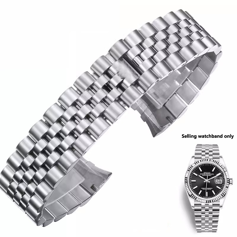 Solid Stainless Steel Watch Bracelet Jubilee - Horloge Armband 20Mm 316l Massief Rvs