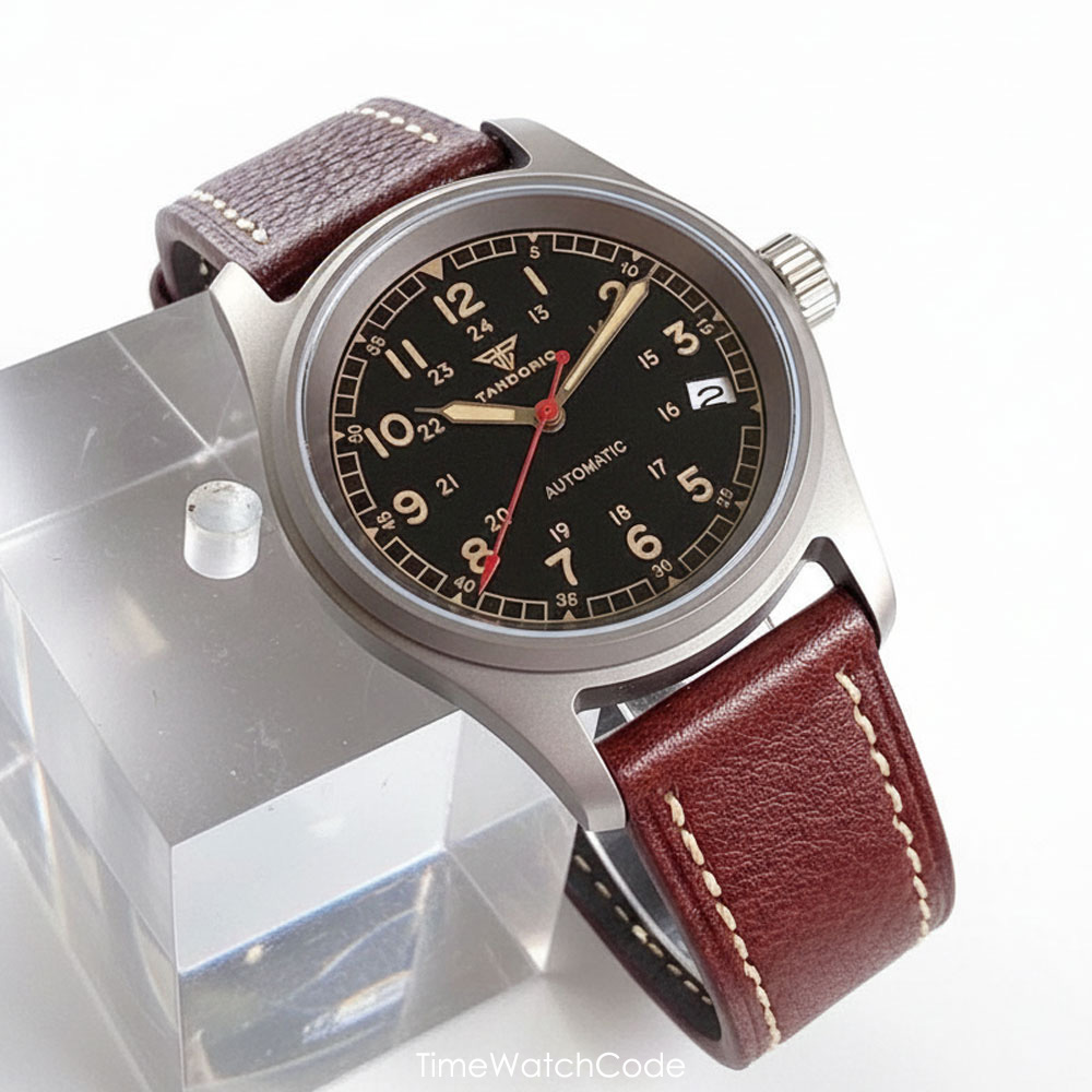 Men Mechanical Watch Sapphire Crystal - Aangepast horloge Titanium NH35A Automatisch horloge